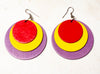 wooden colorful wooden earrings