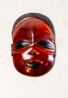 female face wood carving