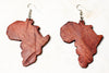 wooden africa carved earrings