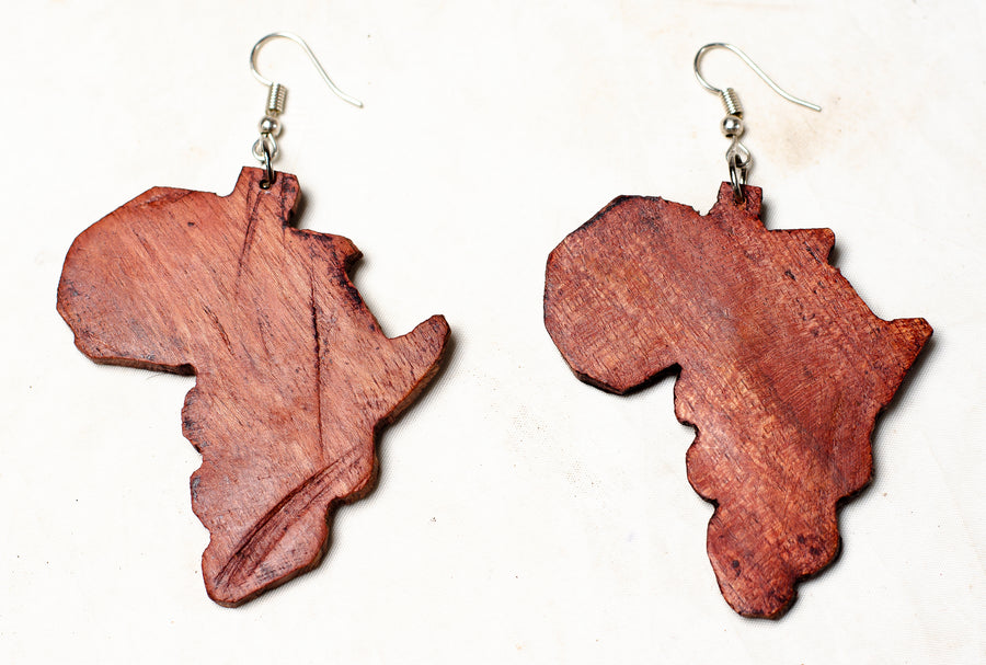 wooden colorful wooden earrings