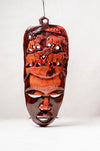 AN AFRICAN BIG 5 MASK WALL DECO  MADE FROM IRON WOOD