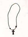 wooden cross pendant necklace