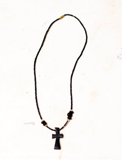 wooden cross pendant necklace