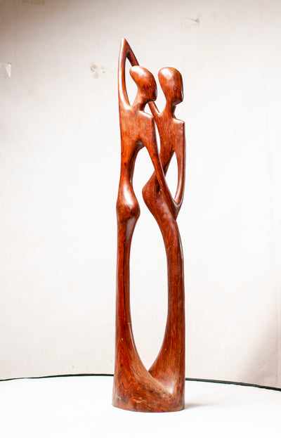 THE DANCING COUPLE - MADE OUT OF TEAK WOOD