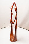 dancing couple wooden carving