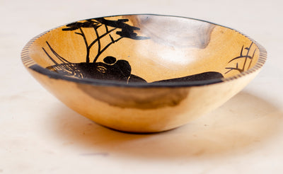 BIG ROUND FRUIT BOWL - MADE FROM MUBANGA OR MUKWA WOOD