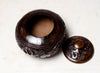 WOODEN JEWELRY/SUGAR BOWL MADE OUT OF MOPANE WOOD