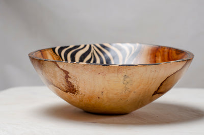 BIG ROUND FRUIT BOWL - MADE FROM MUBANGA OR MUKWA WOOD