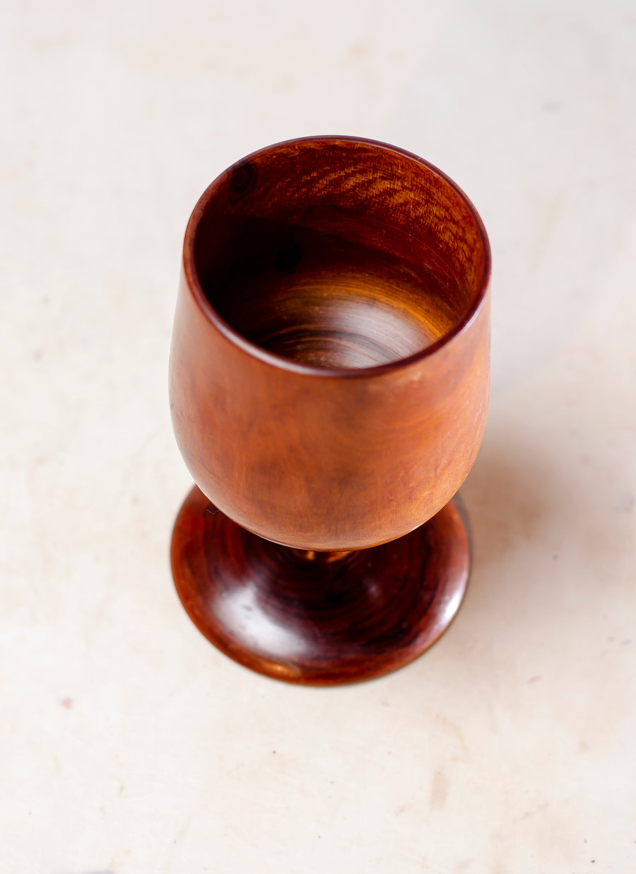 AUTHENTIC WOODEN AFRICAN WINE CUP FROM MOPANI WOOD