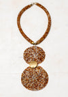 brown beaded necklace